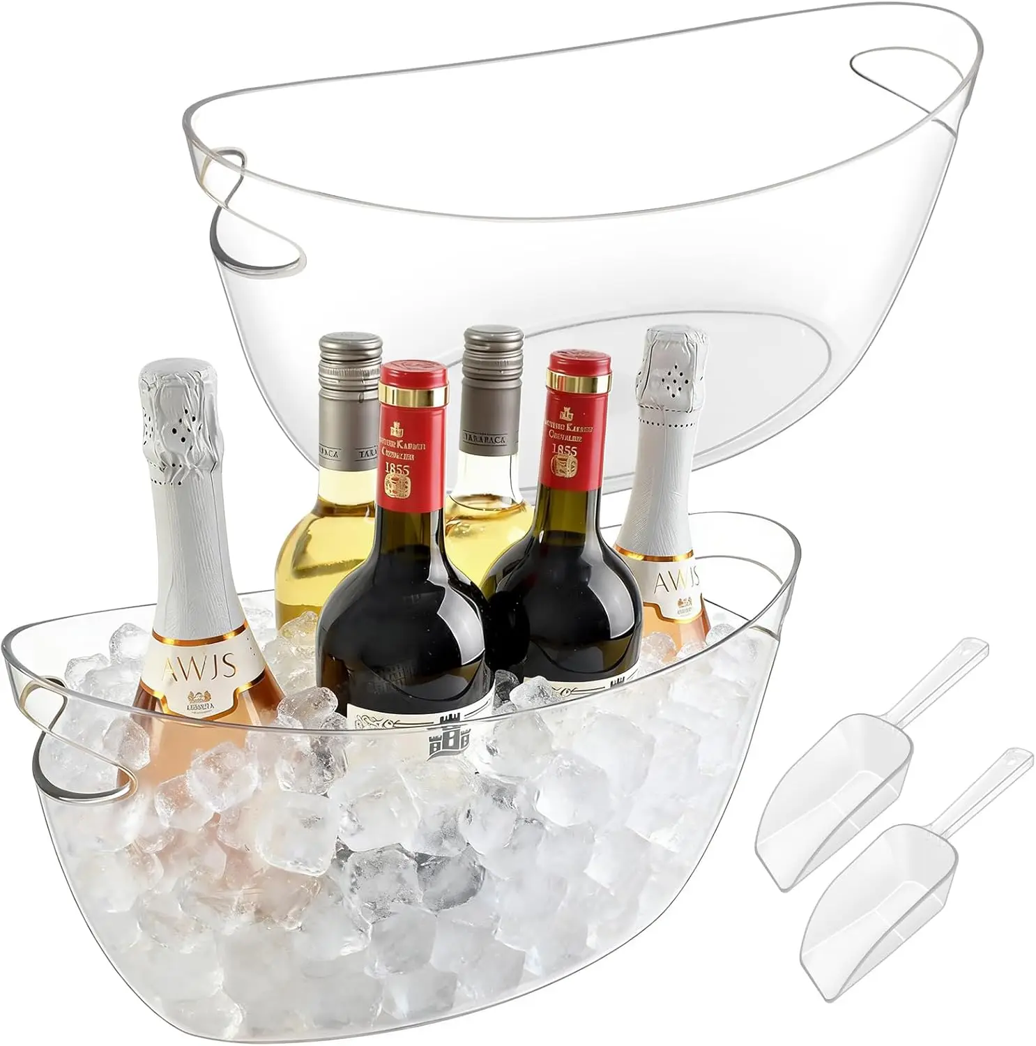 7.5L Ice Buckets for Parties 2 Pcs, Upgraded Thickened Acrylic Ice Bucket Set with 2 Scoops,Large Clear Beverage Tub, C
7.5L Ice Buckets for Parties 2 Pcs, Upgraded Thickened Acrylic Ice Bucket Set with 2 Scoops,Large Clear Beverage Tub, C