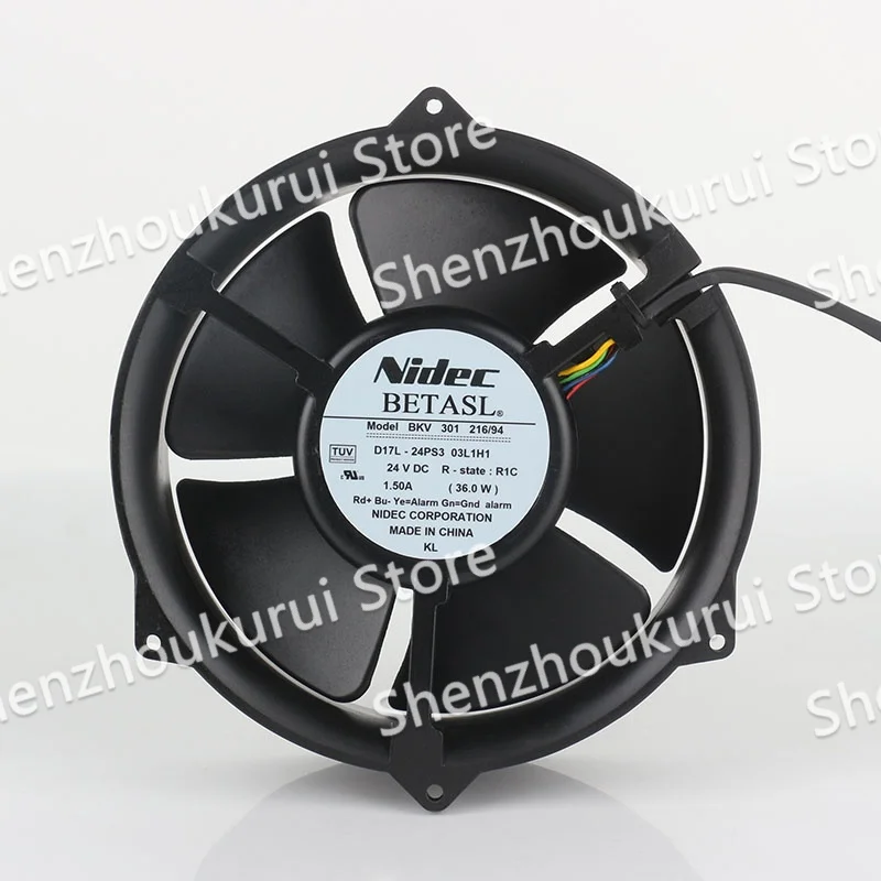 4-wire D17L-24PS3 03L1H1 Nidec 5V 12V 48V DC 24V 1.50A AC EC 17050 170X170X50MM 17CM High air volume server cabinet cooling fan
4-wire D17L-24PS3 03L1H1 Nidec 5V 12V 48V DC 24V 1.50A AC EC 17050 170X170X50MM 17CM High air volume server cabinet cooling fan