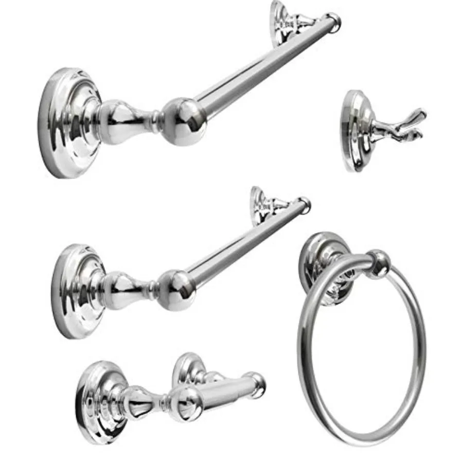 SENTO ROBIKI Bathroom Accessories Set Bath Hardware Includes Robe Hook Toilet Paper Holder Towel Ring 18" and 24" Towel Bar Dut
SENTO ROBIKI Bathroom Accessories Set Bath Hardware Includes Robe Hook Toilet Paper Holder Towel Ring 18" and 24" Towel Bar Dut