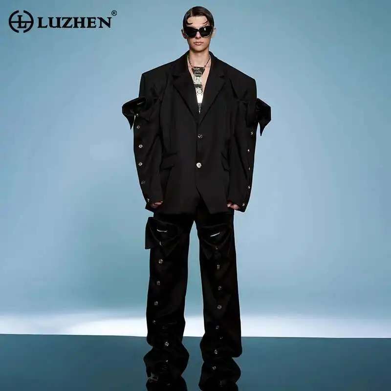 LUZHEN Original High Street Wear Men's Fashion Shoulder Pad Patchwork Decorate Blazer Jacket Straight Casual Pants 2025 LZ9353
LUZHEN Original High Street Wear Men's Fashion Shoulder Pad Patchwork Decorate Blazer Jacket Straight Casual Pants 2025 LZ9353