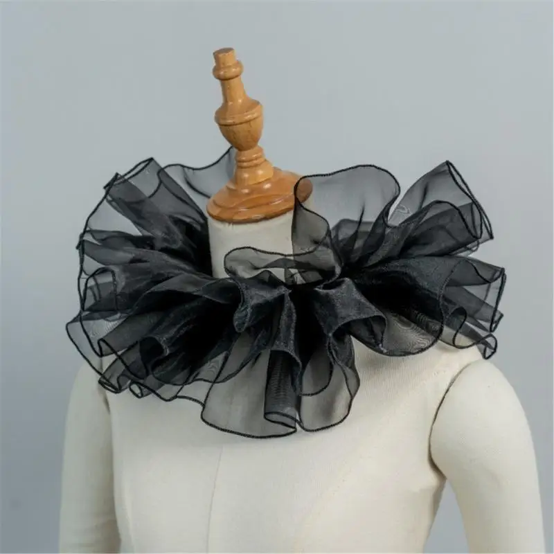 39BB Elegant Victorian Detachable Collar with Ruffle and Multilayer Design Satined Neck Accessory For Casual Formal Outfit
39BB Elegant Victorian Detachable Collar with Ruffle and Multilayer Design Satined Neck Accessory For Casual Formal Outfit
