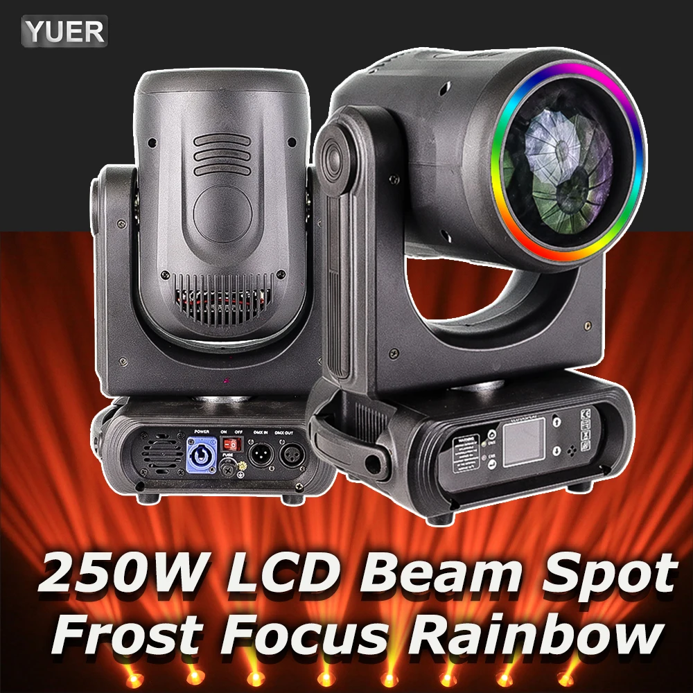 250W LED Beam Spot Moving Head Light Focus Frost Ainbow Effect LCD Display Screen DMX512 Light DJ Disco Bar Party Stage LIghting
250W LED Beam Spot Moving Head Light Focus Frost Ainbow Effect LCD Display Screen DMX512 Light DJ Disco Bar Party Stage LIghting