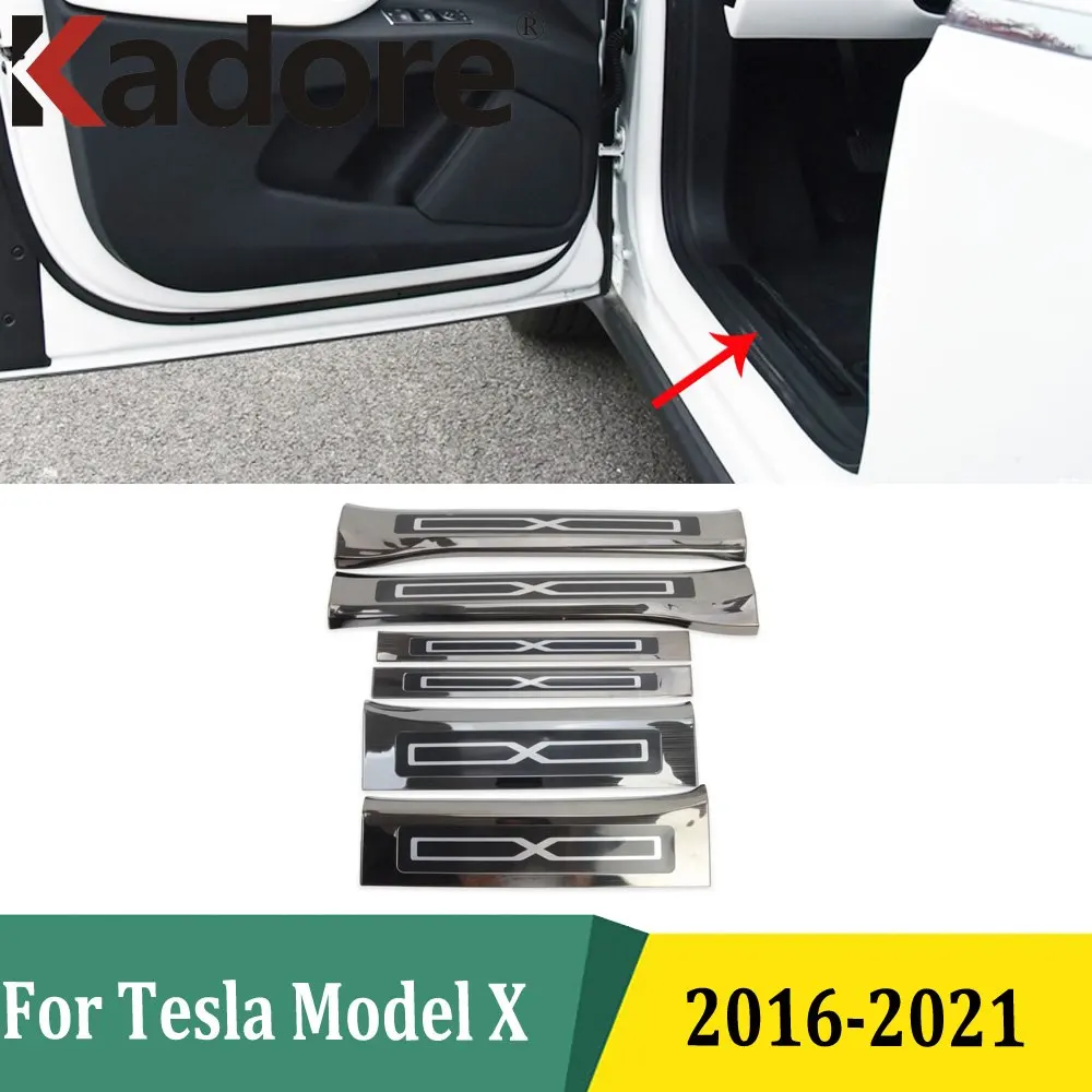 For Tesla Model X 2016 2017 2018-2021 Stainless Steel New Door Sill Scuff Plates Doors Sills Protectors Car Thresholds Sticker
For Tesla Model X 2016 2017 2018-2021 Stainless Steel New Door Sill Scuff Plates Doors Sills Protectors Car Thresholds Sticker