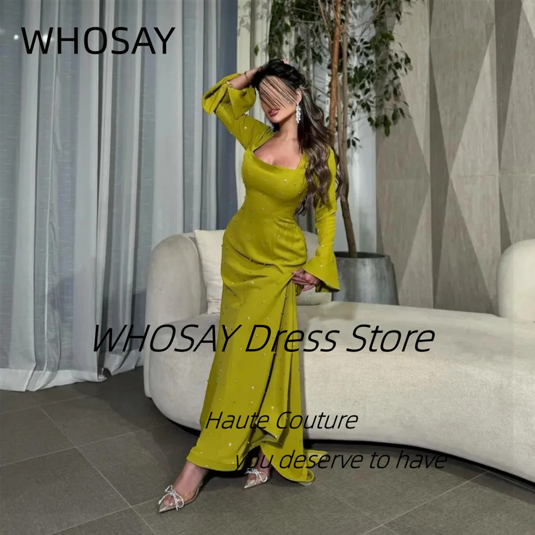 WHOSAY فساتينين سهره الافضل مبيعا Handmade Beaded Prom Dresses Customized Long Sleeves Evening Gowns Saudi Party Formal Dress
WHOSAY فساتينين سهره الافضل مبيعا Handmade Beaded Prom Dresses Customized Long Sleeves Evening Gowns Saudi Party Formal Dress
