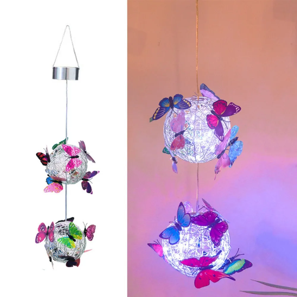 Waterproof Solar Butterfly Ball Light Colorful Butterfly Glowing Spherical Solar Hanging Light Decorative Metal Weaving
Waterproof Solar Butterfly Ball Light Colorful Butterfly Glowing Spherical Solar Hanging Light Decorative Metal Weaving