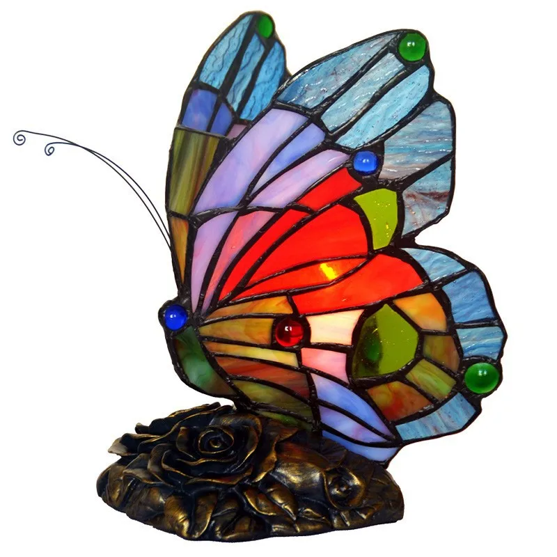 Butterfly, colored glass, handmade, bedside lamp, modern, simple
Butterfly, colored glass, handmade, bedside lamp, modern, simple