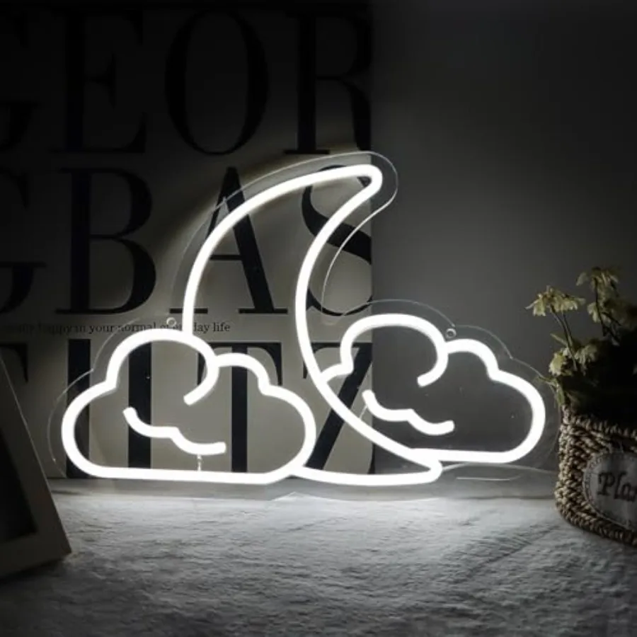 Neon Sign - Cloud and Moon Led Neon Light, Neon Lights Sign for Wall Decor USB Powered Led Neon Signs for Bedroom Room Wedding
Neon Sign - Cloud and Moon Led Neon Light, Neon Lights Sign for Wall Decor USB Powered Led Neon Signs for Bedroom Room Wedding