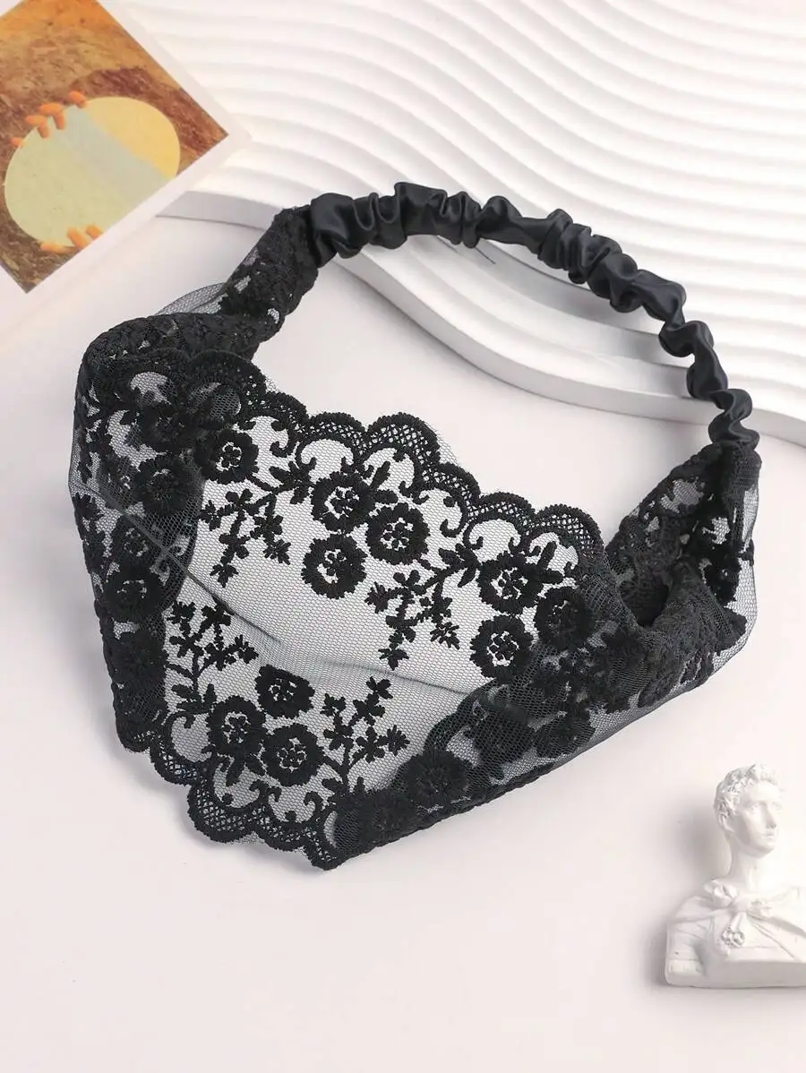 Women Floral Lace Embroidered Headband Boho Style Hair Accessory For Vacation Party
Women Floral Lace Embroidered Headband Boho Style Hair Accessory For Vacation Party