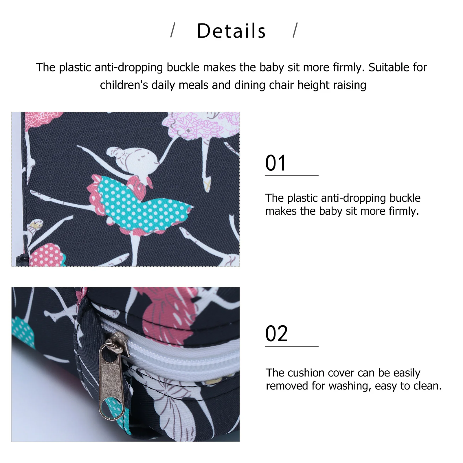 1 pc Cartoon Chair Heightening Cushion Adjustable Strap Secure Baby Dining Seat Pad Plastic Buckle Removable Washable
1 pc Cartoon Chair Heightening Cushion Adjustable Strap Secure Baby Dining Seat Pad Plastic Buckle Removable Washable