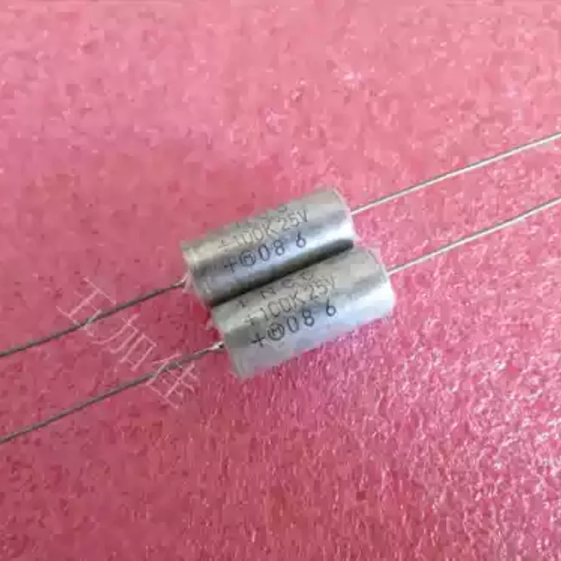 Japan 100K25V 25V100UF 10% metal shell axial tantalum capacitor
Japan 100K25V 25V100UF 10% metal shell axial tantalum capacitor