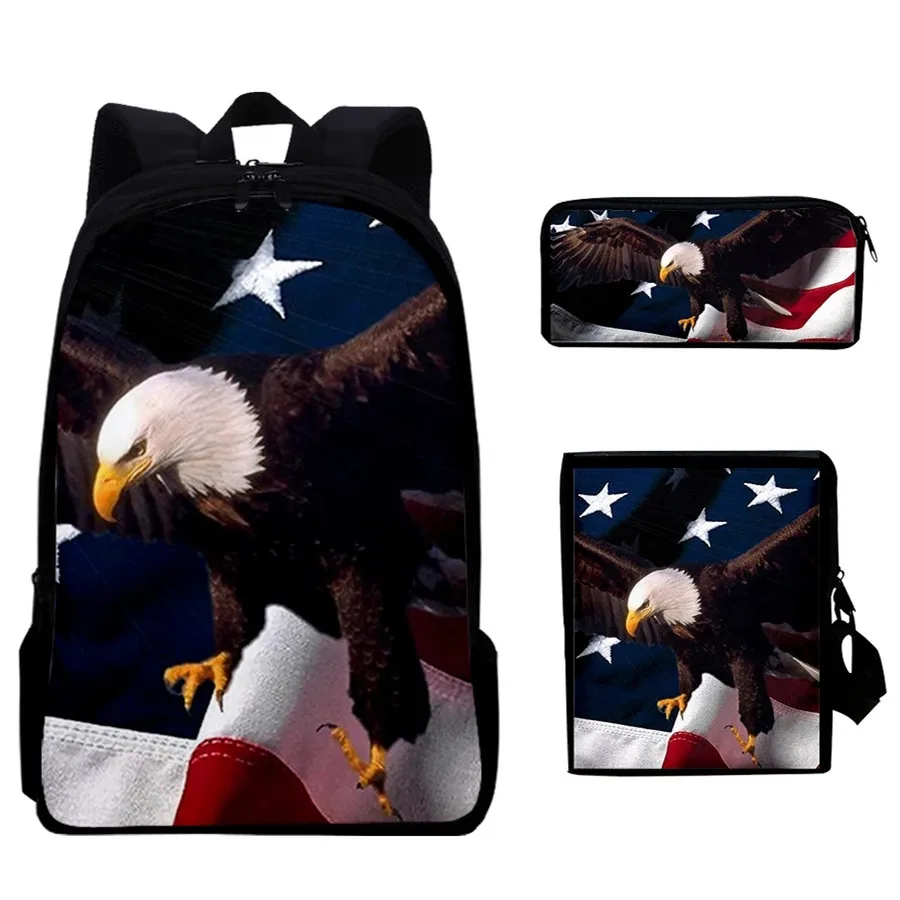 3 шт./компл. рюкзак Harajuku Eagle 3D принт школьный рюкзак аниме ноутбук рюкзак сумка для обеда пенал
3 шт./компл. рюкзак Harajuku Eagle 3D принт школьный рюкзак аниме ноутбук рюкзак сумка для обеда пенал