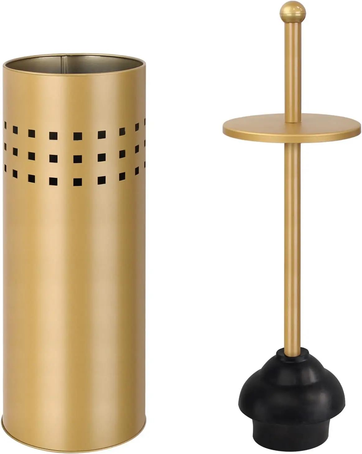 Blue Donuts Toilet Plunger with Holder for Bathroom, Multi Drain Suitable for Bathtubs, Quick Dry, Gold Finish
Blue Donuts Toilet Plunger with Holder for Bathroom, Multi Drain Suitable for Bathtubs, Quick Dry, Gold Finish