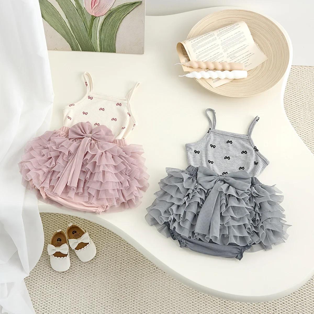 Baby Vest 2025 Summer Bow Printed Vest Top for Little Girls, Suspender, Stylish Outdoor Wear, Thin Design
Baby Vest 2025 Summer Bow Printed Vest Top for Little Girls, Suspender, Stylish Outdoor Wear, Thin Design