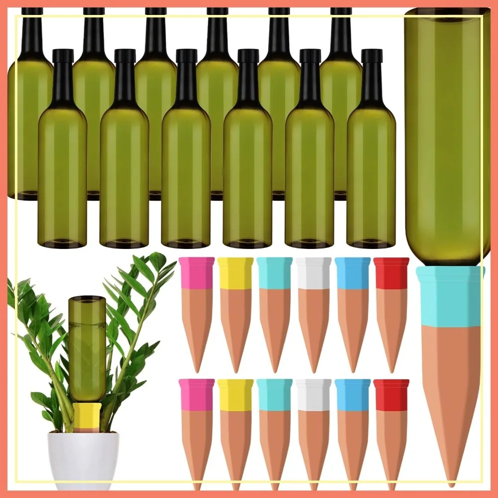 12 Set Self Watering Spikes with 26 oz Bottles, Automatic Plant Waterer for Vacation, Slow Release Drip Irrigation Devices
12 Set Self Watering Spikes with 26 oz Bottles, Automatic Plant Waterer for Vacation, Slow Release Drip Irrigation Devices