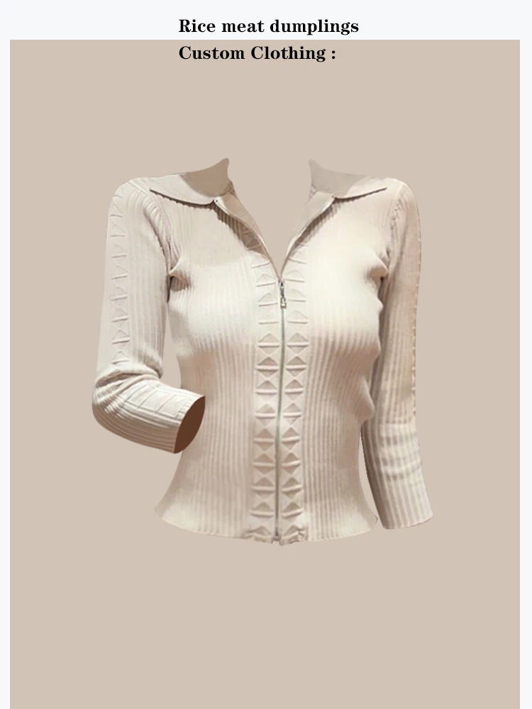 Slim Fit Zipper Sweater Cardigan Women's Comfortable Knitted Ribbed Casual Style Mid-Length Seven Sleeve Regular Softness
Slim Fit Zipper Sweater Cardigan Women's Comfortable Knitted Ribbed Casual Style Mid-Length Seven Sleeve Regular Softness