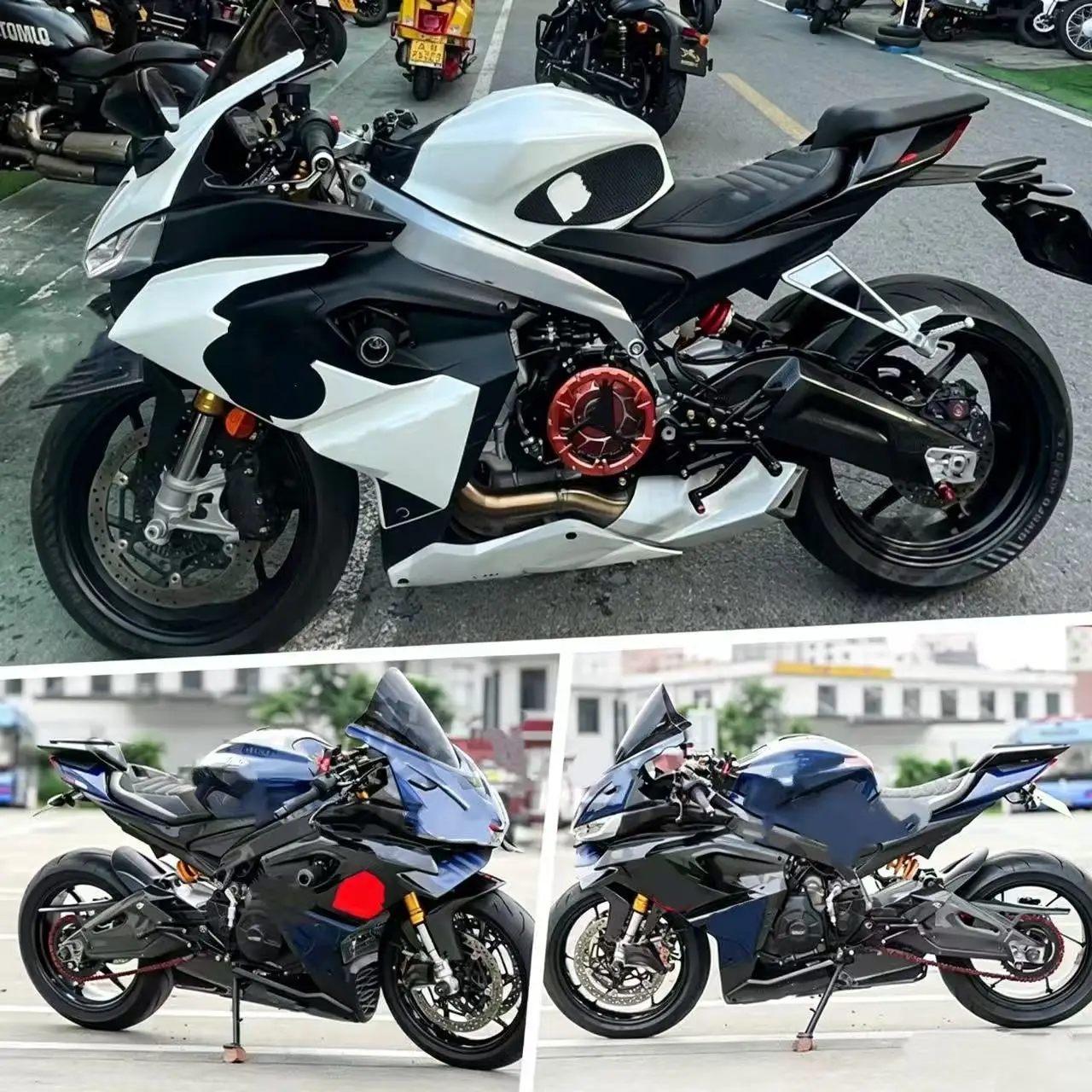 Suitable for Apulia RS660 carbon fiber extended front fender, extended rear fender, extended under spoiler, and fuel tank guard.
Suitable for Apulia RS660 carbon fiber extended front fender, extended rear fender, extended under spoiler, and fuel tank guard.