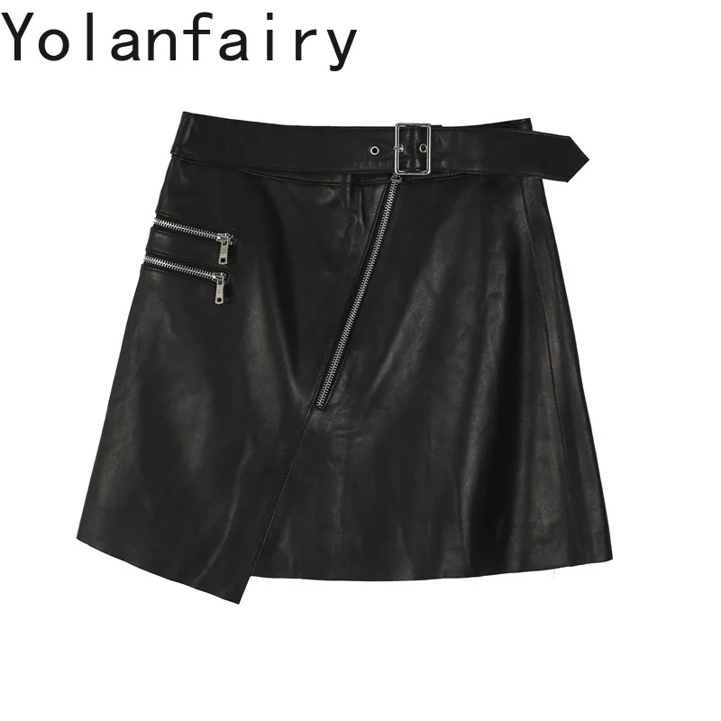 YOLANFAIRY Genuine Sheepskin Leather Skirts Woman 2026 Fall High Waist Black Midi Skirt Zipper Fashion Real Leather A-line Skirt
YOLANFAIRY Genuine Sheepskin Leather Skirts Woman 2026 Fall High Waist Black Midi Skirt Zipper Fashion Real Leather A-line Skirt