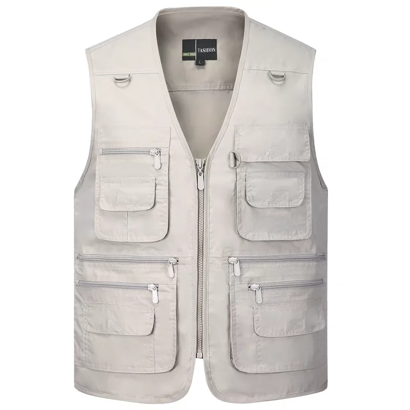 Men's Thin Multi-ket Work Vest Fiing Photoaphy Jaet Outdoor Casual Wear V-Ne Zipper Closure Cotton Blend Fabric
Men's Thin Multi-ket Work Vest Fiing Photoaphy Jaet Outdoor Casual Wear V-Ne Zipper Closure Cotton Blend Fabric