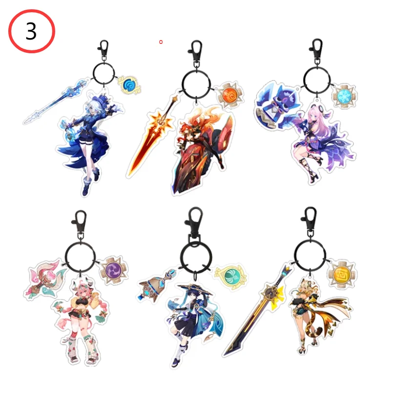 2025 Anime Genshin Impact Acrylic Keychain Cartoon Figure Dehya Ningguang Yoimiya Mona Xiangling Xingqiu Pendant Game Gift
2025 Anime Genshin Impact Acrylic Keychain Cartoon Figure Dehya Ningguang Yoimiya Mona Xiangling Xingqiu Pendant Game Gift