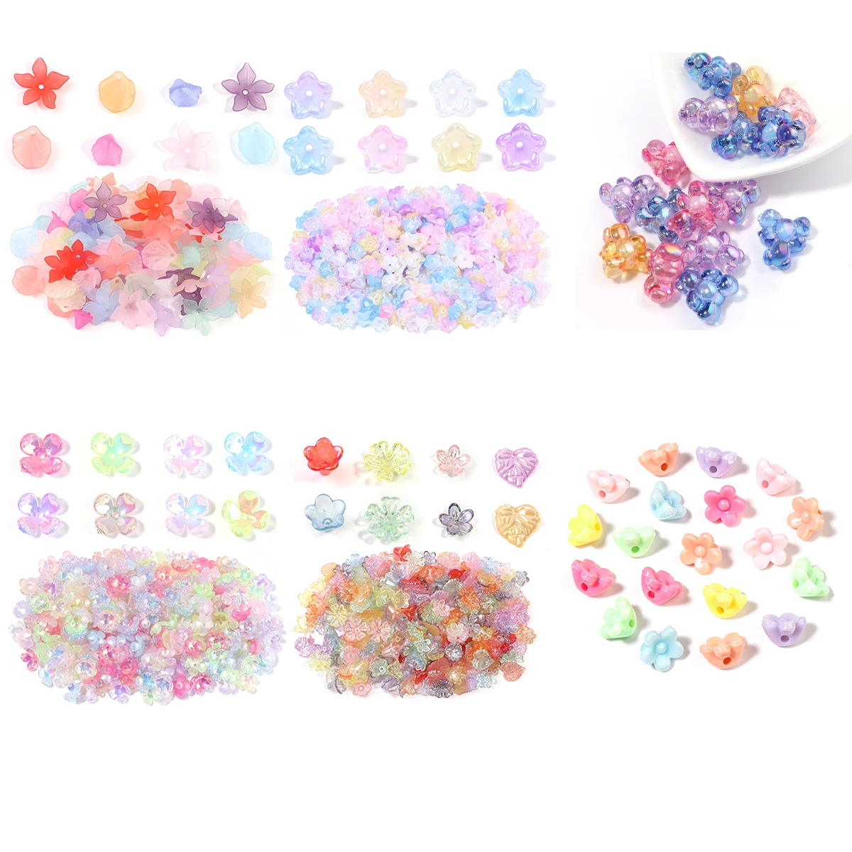 50-100Pcs/Lot Acrylic Flower Beads Caps Pendant for DIY Jewelry Making Handmade for Earrings Bracelet Accessories Multiple sizes
50-100Pcs/Lot Acrylic Flower Beads Caps Pendant for DIY Jewelry Making Handmade for Earrings Bracelet Accessories Multiple sizes