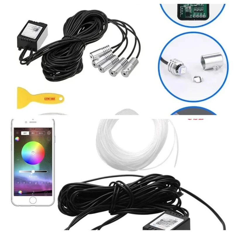 Car RGB LED Strip Lights Atmosphere 4 in 1 Interior Neon Light DIY Music APP And Remote Control 6M Fiber Optic Ambient Lamps
Car RGB LED Strip Lights Atmosphere 4 in 1 Interior Neon Light DIY Music APP And Remote Control 6M Fiber Optic Ambient Lamps