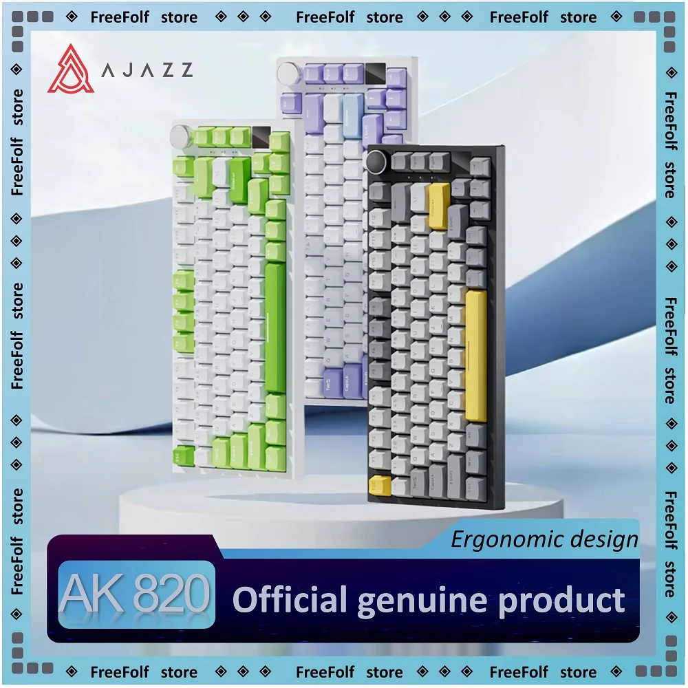AJAZZ AK820 Wireless Gaming Mechanical Keyboard Hot Swap, 75% Layout, Swappable Switch, Three-mode Connectivity
AJAZZ AK820 Wireless Gaming Mechanical Keyboard Hot Swap, 75% Layout, Swappable Switch, Three-mode Connectivity