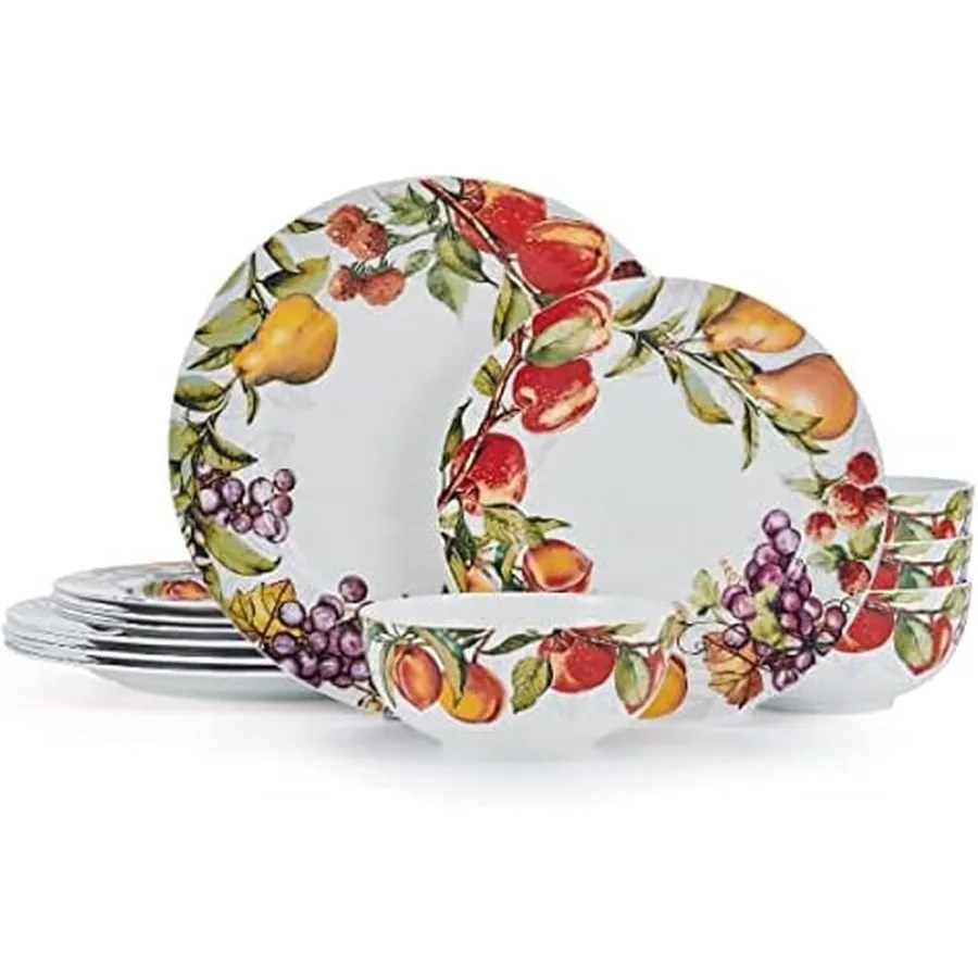 Легкий набор столовой посуды из 12 предметов, устойчивый к сколам, Orchard Bone China, 4 шт.
Легкий набор столовой посуды из 12 предметов, устойчивый к сколам, Orchard Bone China, 4 шт.