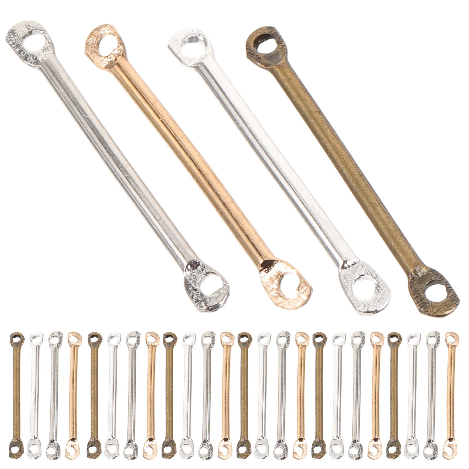 200 Pcs Metal Jewelry Connecting Bars for DIY Bracelet Necklace Pendant Craft Accessories Bright Colored Durable
200 Pcs Metal Jewelry Connecting Bars for DIY Bracelet Necklace Pendant Craft Accessories Bright Colored Durable