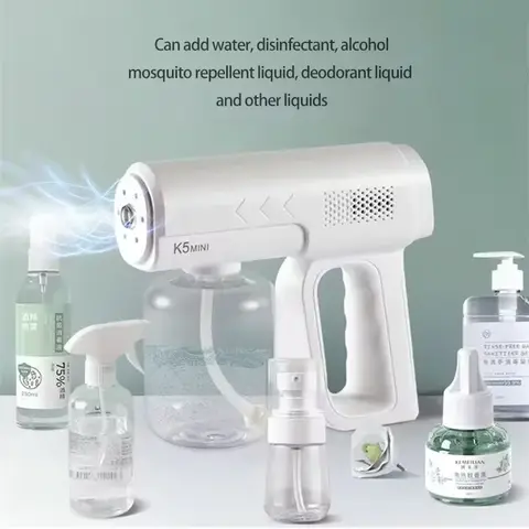 Wireless Electric K6 Disinfection Sprayer Gun 380ML - Nano Blue Light Fogging, Type-C Atomization, Sanitizer Machine