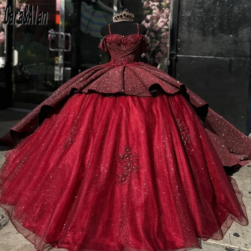 Блестящие платья Vestidos De XV Años бордовые платья Quincenara для дебютных спагетти с блестками Sweet 16, платья для выпускного вечера, пышное платье по индивидуальному заказу
Блестящие платья Vestidos De XV Años бордовые платья Quincenara для дебютных спагетти с блестками Sweet 16, платья для выпускного вечера, пышное платье по индивидуальному заказу