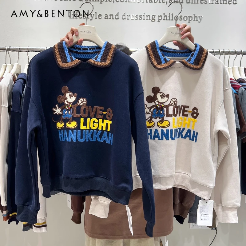 Heavy Embroidery Polo Collar Long-sleeves Sweatshirt For Women's 2025 Autumn Winter Thick Cartoon Youthful Top Jacket Hoodies
Heavy Embroidery Polo Collar Long-sleeves Sweatshirt For Women's 2025 Autumn Winter Thick Cartoon Youthful Top Jacket Hoodies