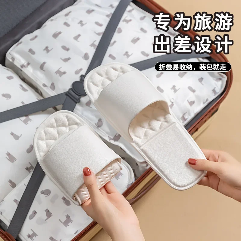 New folding slippers for women in summer, suitable for indoor home use, non slip and portable travel
New folding slippers for women in summer, suitable for indoor home use, non slip and portable travel