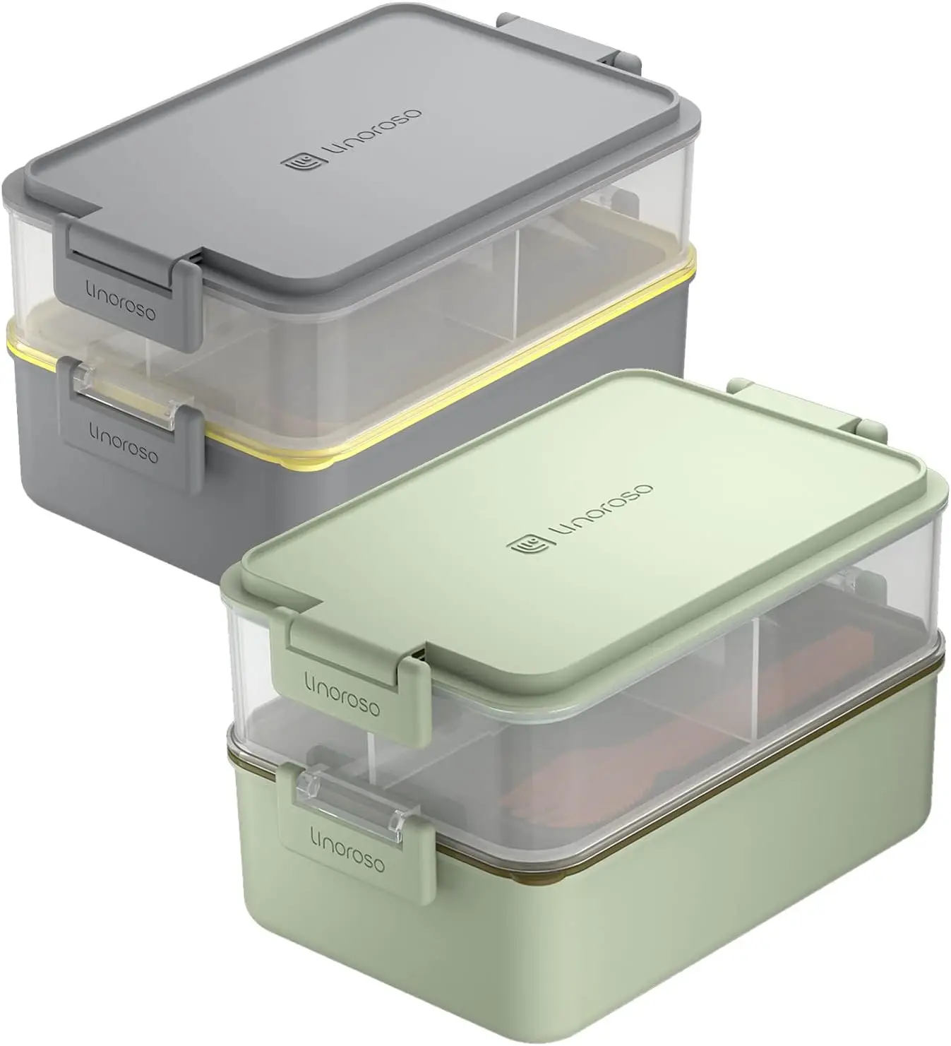2-Piece Stackable Bento Box with Utensils and Dressing Cups for Adults, Leak-Proof and Microwave Safe
2-Piece Stackable Bento Box with Utensils and Dressing Cups for Adults, Leak-Proof and Microwave Safe