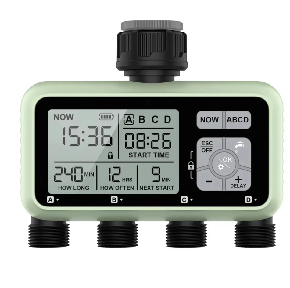 New Four Outlet Garden Courtyard Water Valve Controller Automatic Irrigator Timer
New Four Outlet Garden Courtyard Water Valve Controller Automatic Irrigator Timer