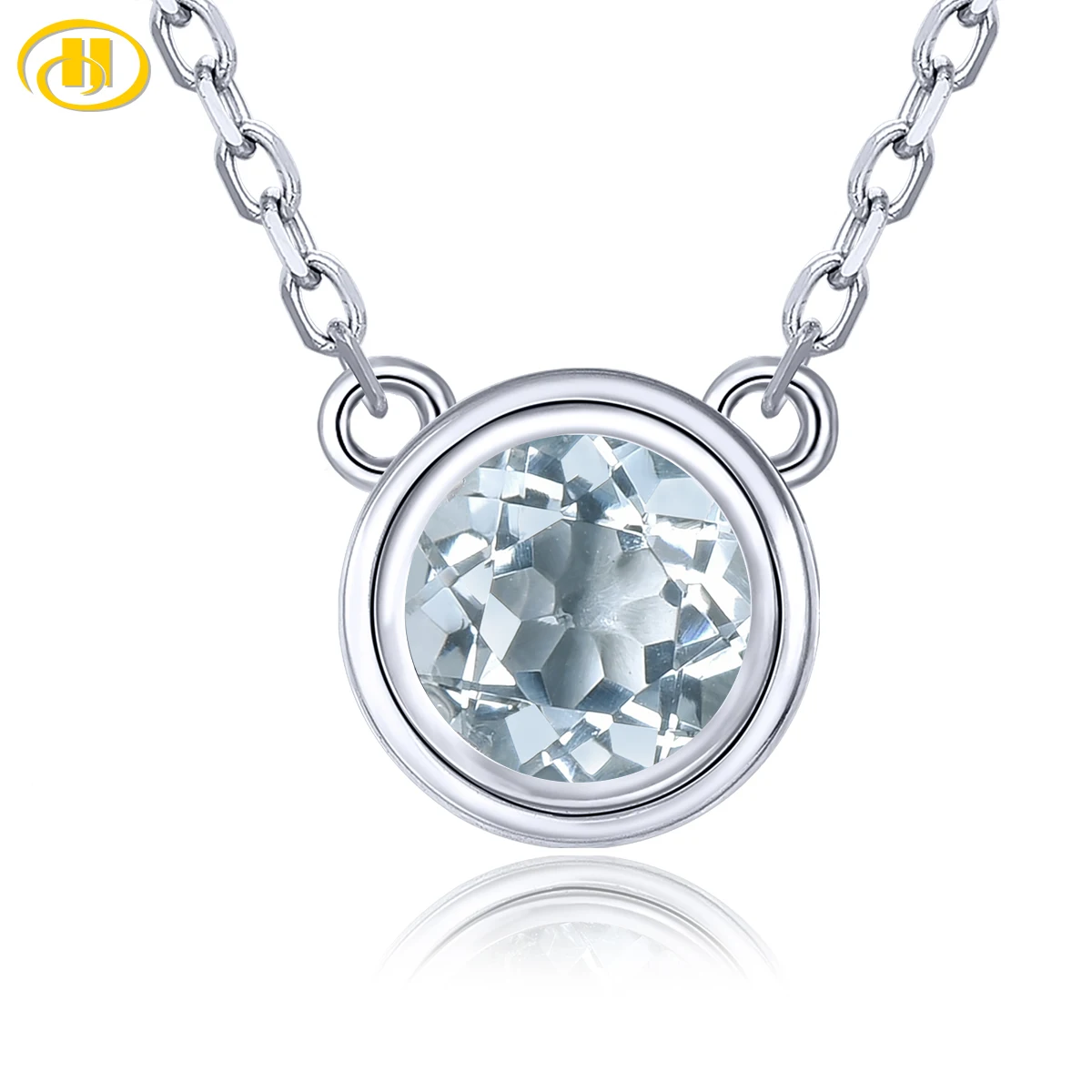 Natural Aquamarine Silver Necklace 0.68 Carats Genuine Light Blue Gemstone Women Lovely Summer Jewelrys S925 Rhodium Plated
Natural Aquamarine Silver Necklace 0.68 Carats Genuine Light Blue Gemstone Women Lovely Summer Jewelrys S925 Rhodium Plated