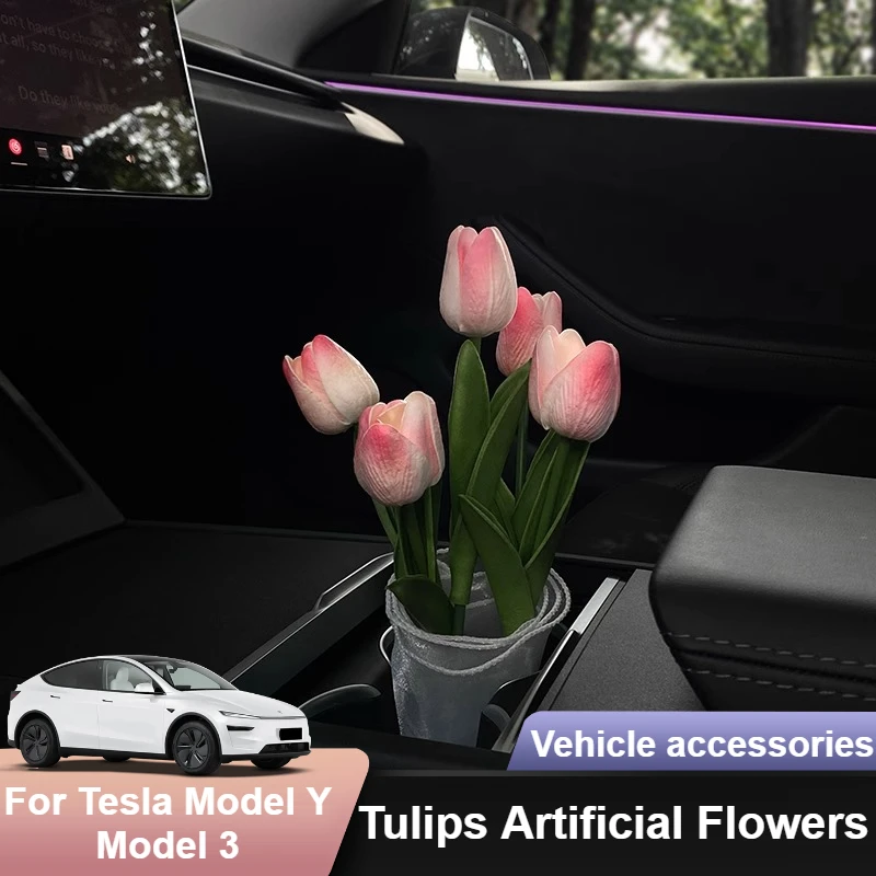 For Tesla Model 3 Y Decorative Tulip Flower Water Cup Holder Bouquet Women's Car Interior Ornament Flowers Artificial Flowers
For Tesla Model 3 Y Decorative Tulip Flower Water Cup Holder Bouquet Women's Car Interior Ornament Flowers Artificial Flowers