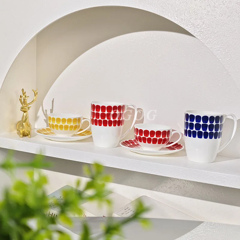 Bone China Set Mug Coffee Cup Saucer Plate Modern Style for Home Use Dish Plate and Dining Collection
Bone China Set Mug Coffee Cup Saucer Plate Modern Style for Home Use Dish Plate and Dining Collection