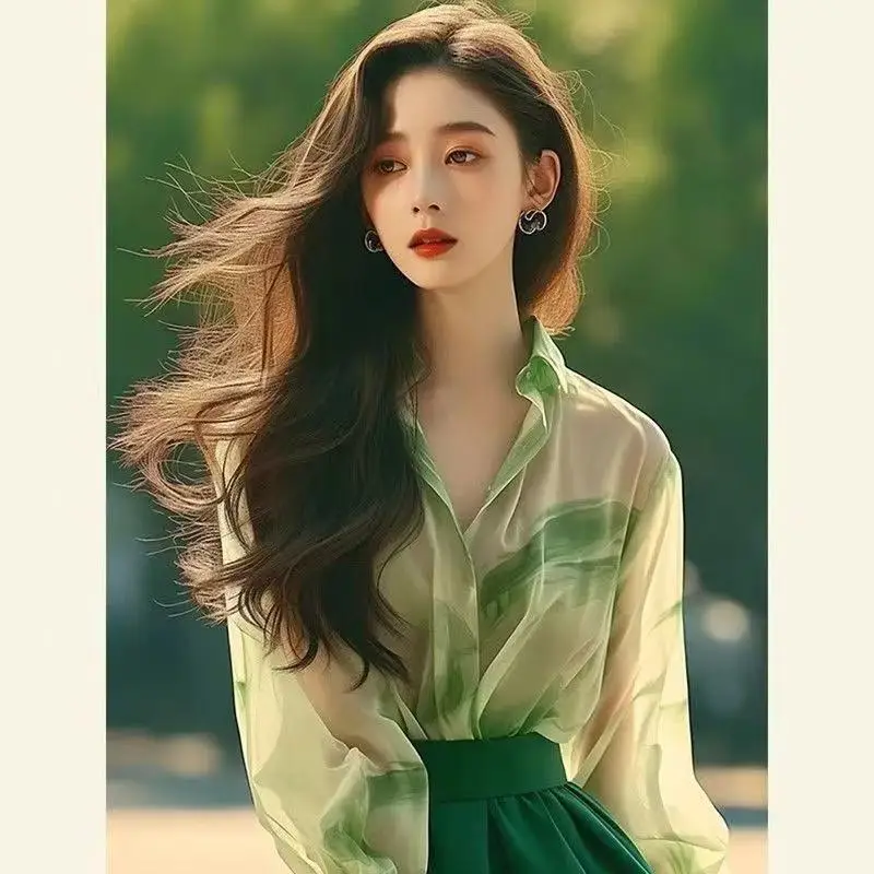 Women Clothing Thin Floral Temperament Chiffon Blouse Summer New Long Sleeve Polo Neck Print Elegant Shirt Tops Fashion Korean
Women Clothing Thin Floral Temperament Chiffon Blouse Summer New Long Sleeve Polo Neck Print Elegant Shirt Tops Fashion Korean