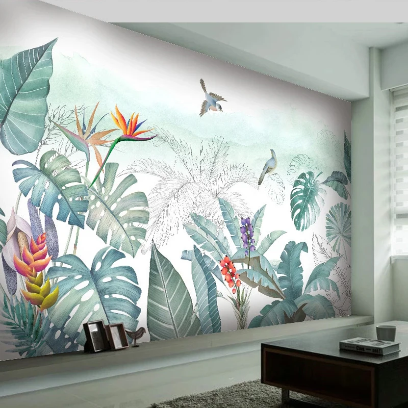 Custom Photo Mural Wallpaper For Walls 3D Modern Banana Leaf Tropical Plant Flowers Birds Living Room Sofa Bedroom Wall Painting
Custom Photo Mural Wallpaper For Walls 3D Modern Banana Leaf Tropical Plant Flowers Birds Living Room Sofa Bedroom Wall Painting