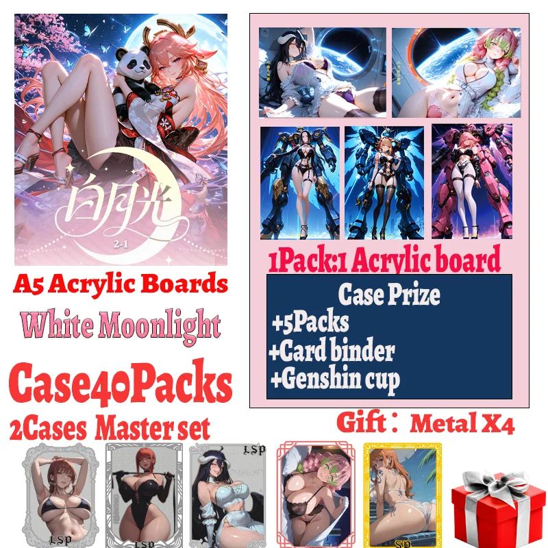 Latest Original White Moonlight A5Boards Waifu Spicy Girl Pure Charm Curve Uniform Swimsuit Bikini Master Set kids Gifts 
Latest Original White Moonlight A5Boards Waifu Spicy Girl Pure Charm Curve Uniform Swimsuit Bikini Master Set kids Gifts