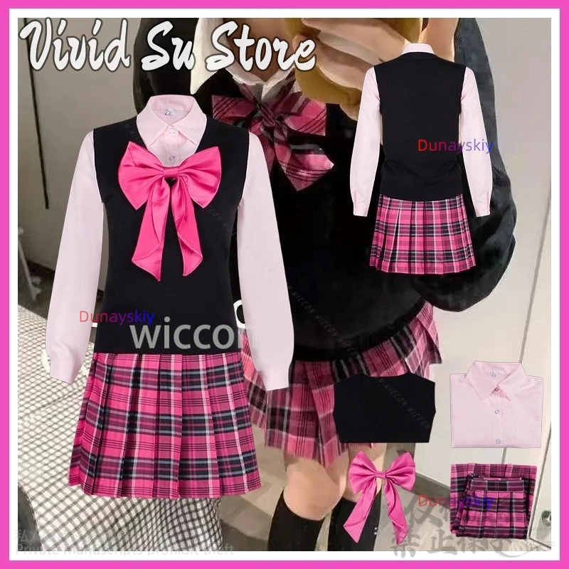 Anime Jirai Kei Girls Cosplay Japanese Kawaii JK School Dress Hot Pink Sweet Cheerleader Costumes Preppy Style Skirts платье
Anime Jirai Kei Girls Cosplay Japanese Kawaii JK School Dress Hot Pink Sweet Cheerleader Costumes Preppy Style Skirts платье