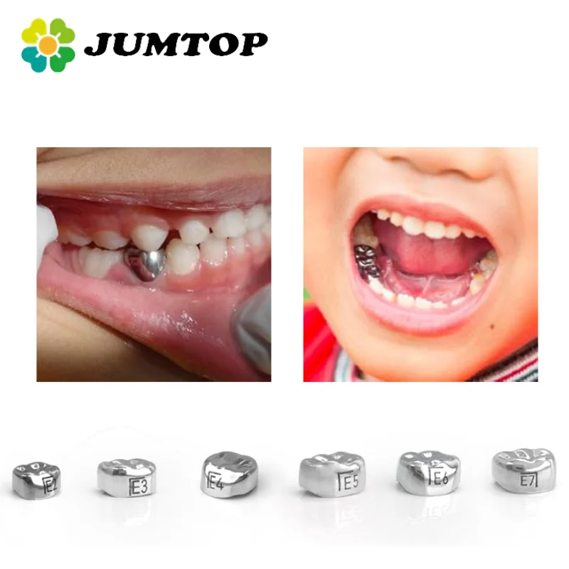 JUMTOP 48Pcs/Box Dental Kid Crowns Preformed Metal Crown Stainless Steel Temporary Crowns Dentistry Orthodontic Material
JUMTOP 48Pcs/Box Dental Kid Crowns Preformed Metal Crown Stainless Steel Temporary Crowns Dentistry Orthodontic Material