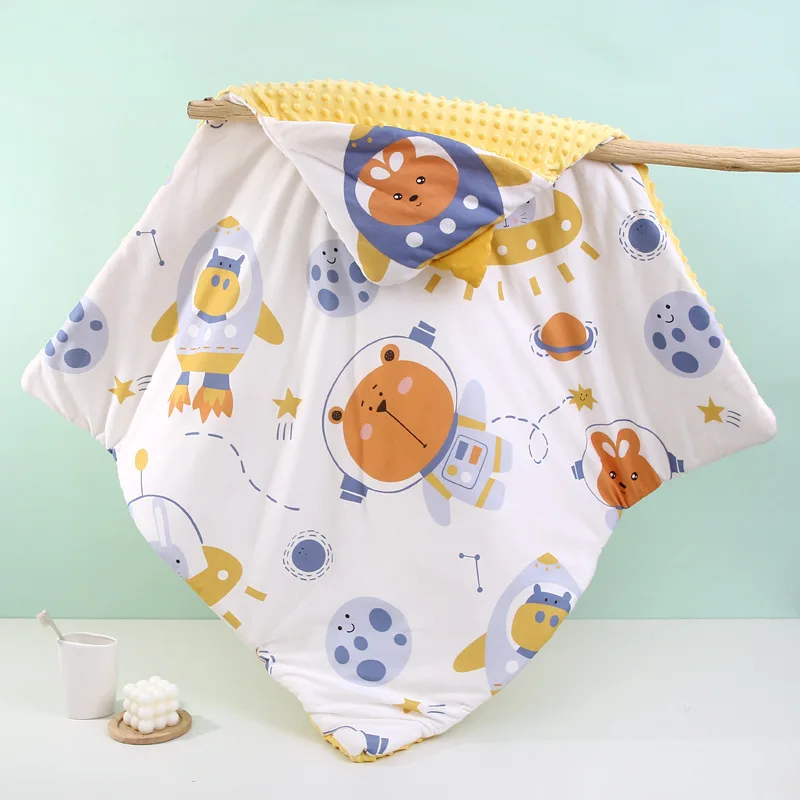 Cotton Doudou Fleece Two Layer Warm Wrap Quilt Cartoon Style Newborn Delivery Room Hooded Swaddle Baby Anti-scare Quilt Blanket
Cotton Doudou Fleece Two Layer Warm Wrap Quilt Cartoon Style Newborn Delivery Room Hooded Swaddle Baby Anti-scare Quilt Blanket