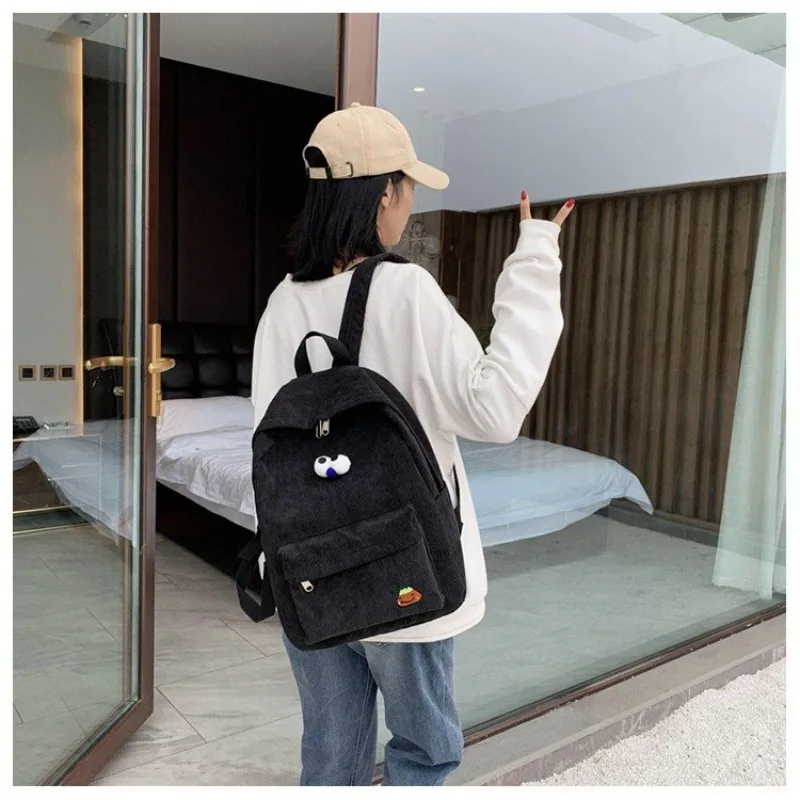 Women Vintage Corduroy Backpack Large Capacity Multi Pocket Student School Bag Travel Daily Rucksack For Teen Girls
Women Vintage Corduroy Backpack Large Capacity Multi Pocket Student School Bag Travel Daily Rucksack For Teen Girls