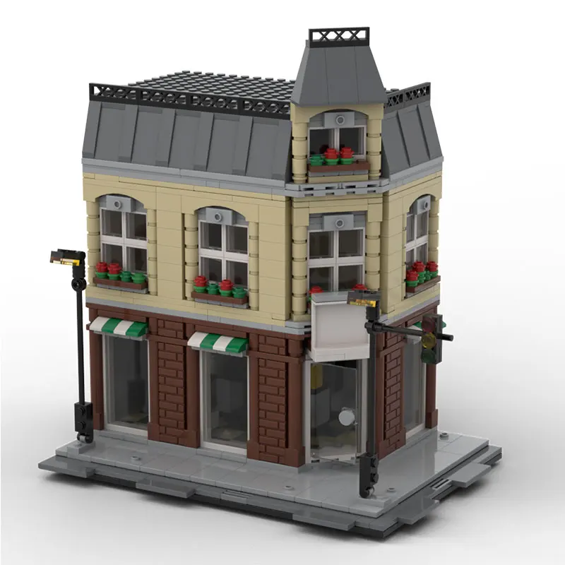 MOC European-style corner coffee shop small particle building block model collectible toy/ornament 769pcs
MOC European-style corner coffee shop small particle building block model collectible toy/ornament 769pcs