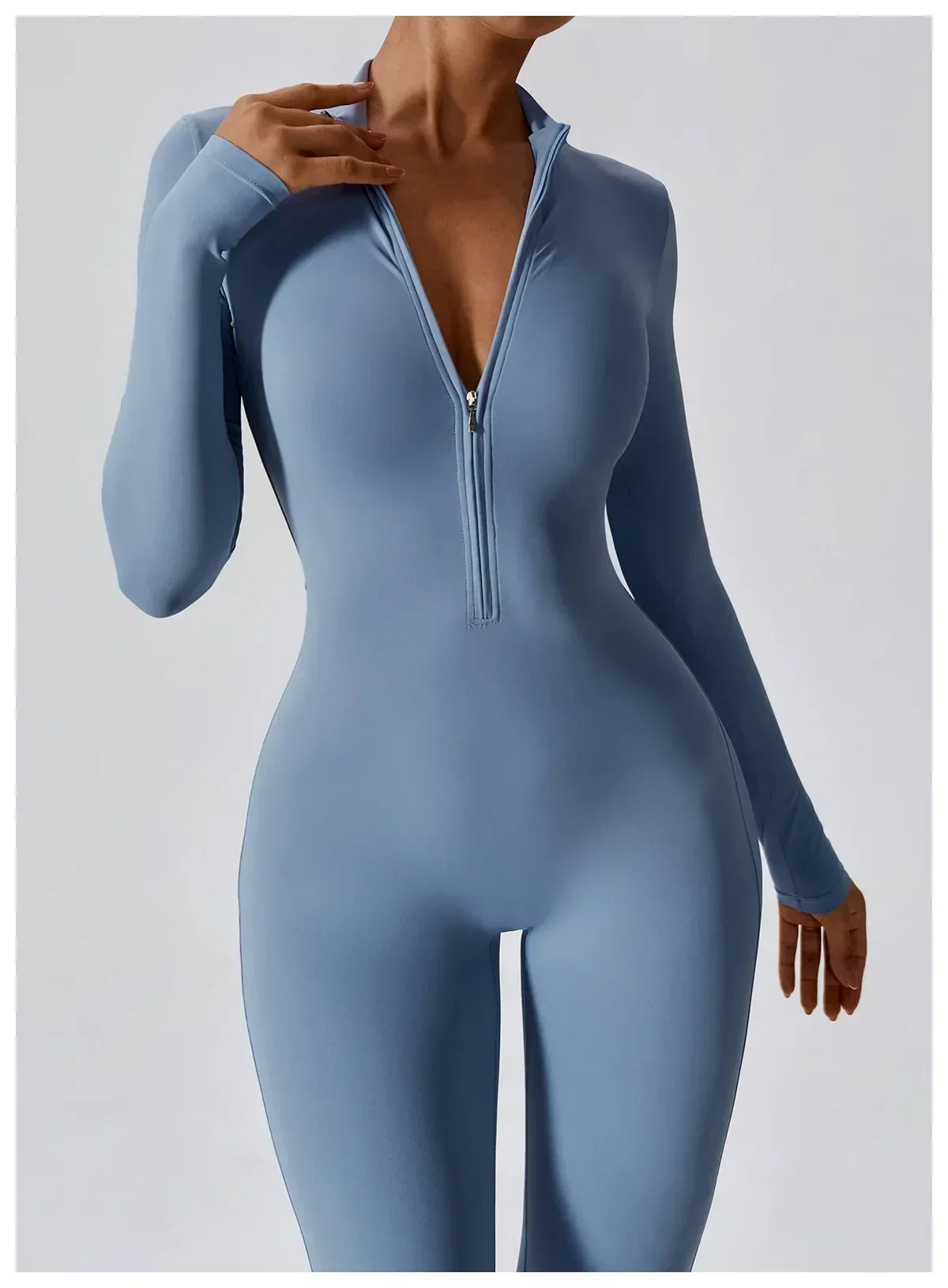 Yoga Jumpsuit Women Seamless Sports Zipper Jumpsuit Set Gym Long Sleeve Fitness Suit Elastic Gym Workout Bodysuit Athletic Wear
Yoga Jumpsuit Women Seamless Sports Zipper Jumpsuit Set Gym Long Sleeve Fitness Suit Elastic Gym Workout Bodysuit Athletic Wear