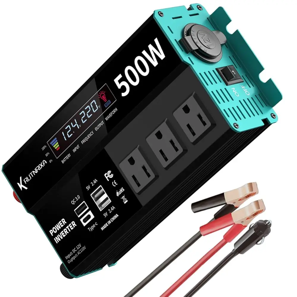 Free ShippingFree Shipping500W Power Inverters Peak 1000W 12V DC to 110V AC Converter for Vehicles USB-C/PD 25W Fast Charging Po
Free ShippingFree Shipping500W Power Inverters Peak 1000W 12V DC to 110V AC Converter for Vehicles USB-C/PD 25W Fast Charging Po