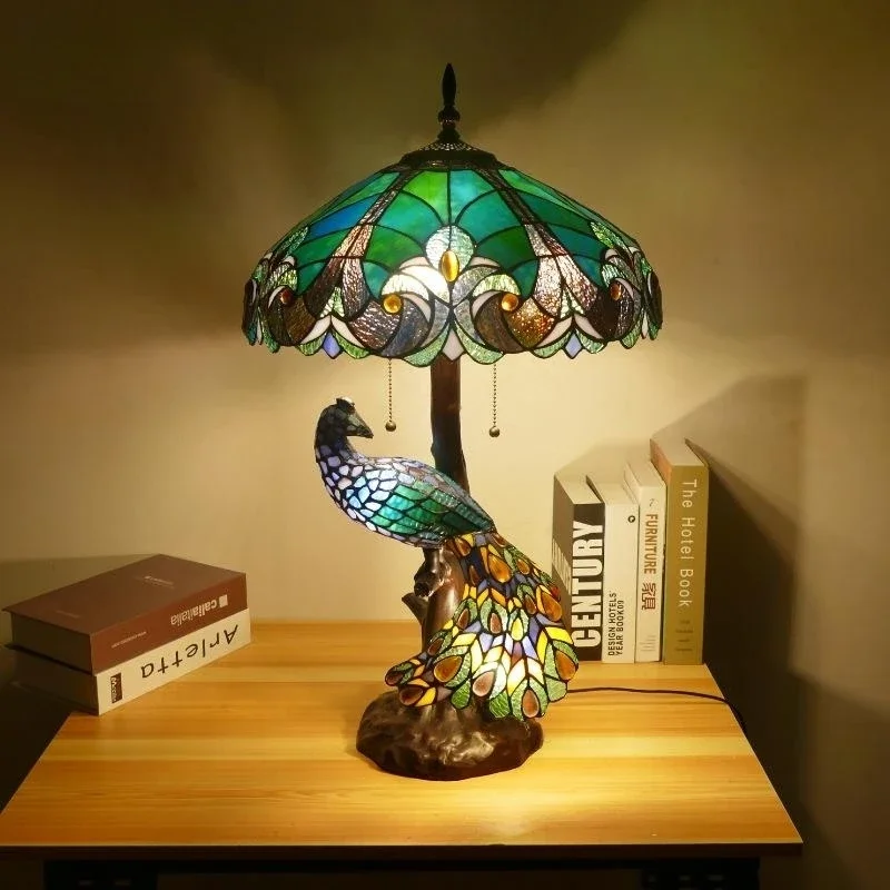 European retro Tiffany Table Led Lamp creative Stained Glass decor home living room bedroom European pastoral style Desk Lights
European retro Tiffany Table Led Lamp creative Stained Glass decor home living room bedroom European pastoral style Desk Lights