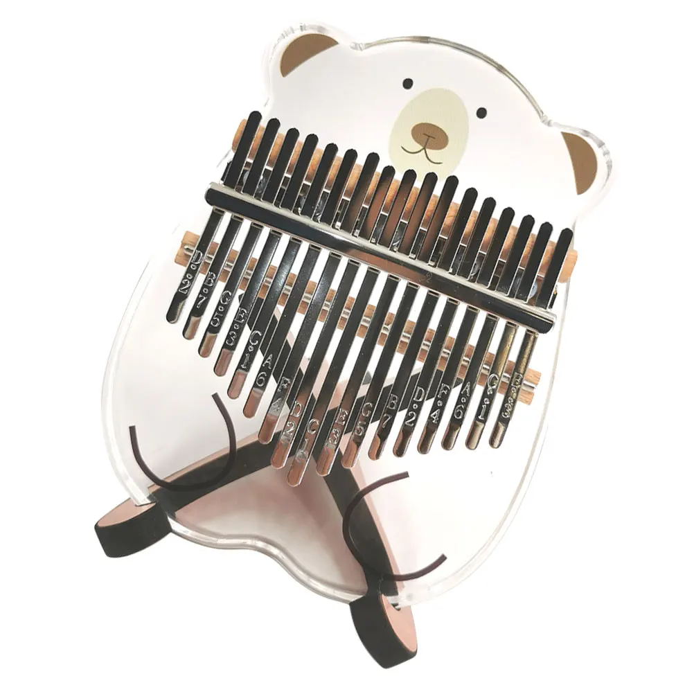 Portable 17 Keys Acrylic Finger Piano Cartoon Bear Design Durable Professional Thumb Piano for Beginners Animal 17 Keys Kalimba
Portable 17 Keys Acrylic Finger Piano Cartoon Bear Design Durable Professional Thumb Piano for Beginners Animal 17 Keys Kalimba