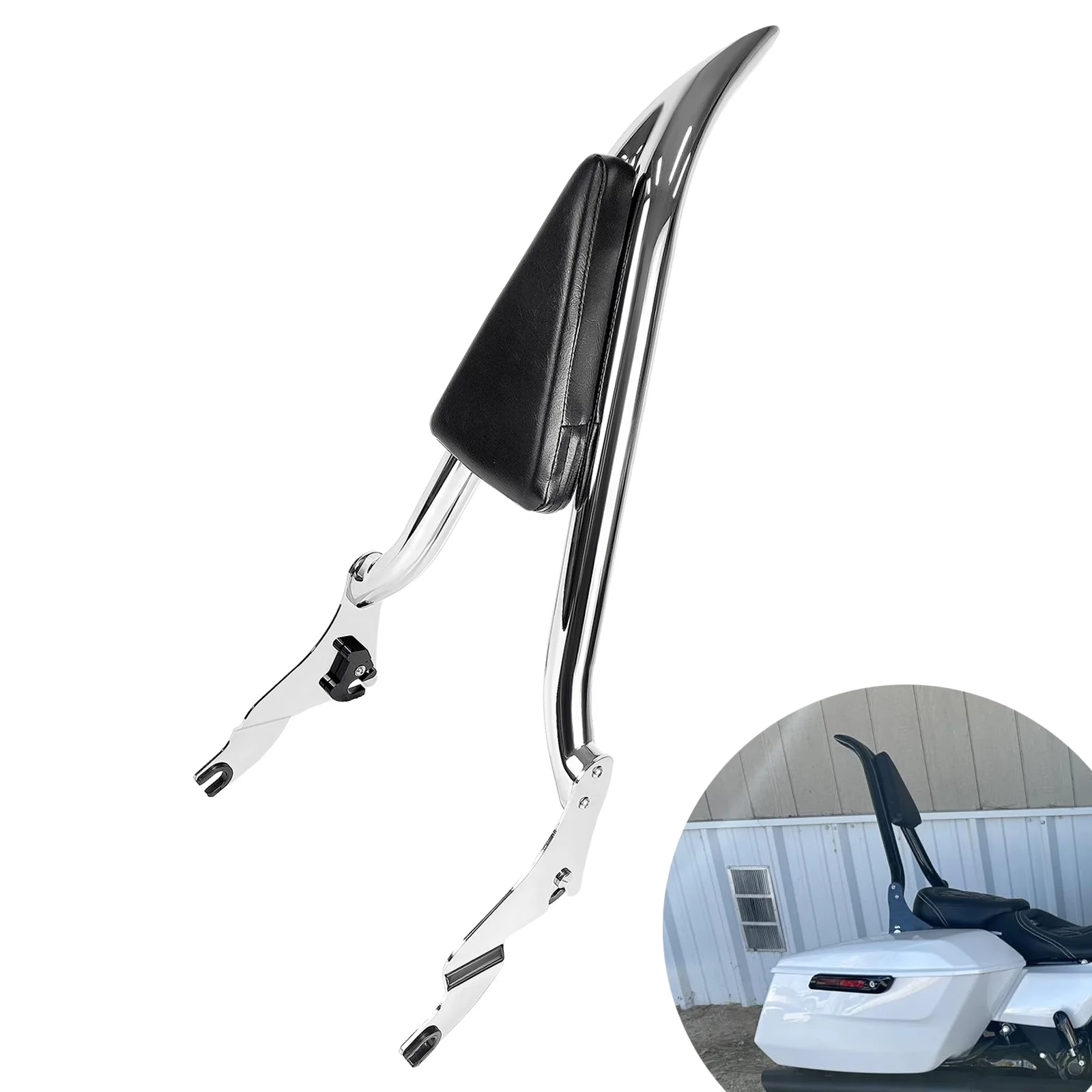 Detachable Motorcycle Backrest Passenger Sissy Bar For Harley Touring Street Glide Electra CVO FLHTK Road King Road Glide 09-26
Detachable Motorcycle Backrest Passenger Sissy Bar For Harley Touring Street Glide Electra CVO FLHTK Road King Road Glide 09-26